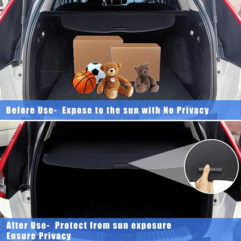AUXKO Retractable Cargo Cover for Honda CRV 2023-2026(Include Hybrid) Trunk Cargo Cover Luggage Security Shade Cover for CR-V 2026 2025 2024 Shielding Shade Anti-Peeping Luggage Privacy Screen - Image 5
